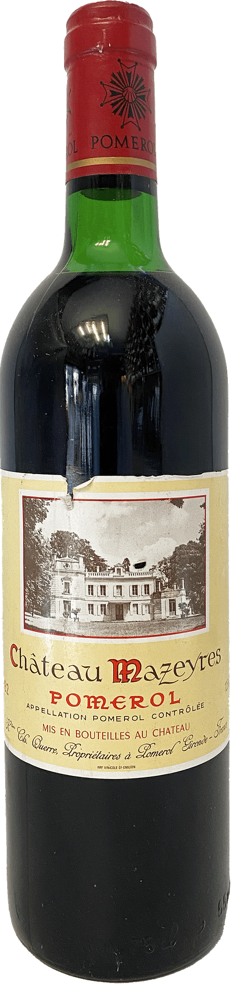 Château Mazeyres 1982 Pomerol Rouge 75cL Cousin Compagnie eShop